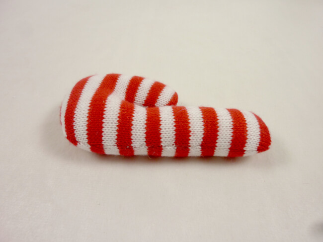 plush candy cane dog toy