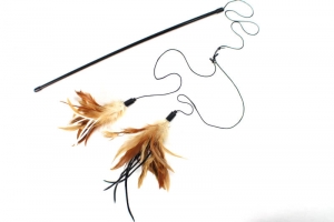 Replacement Natural Feathers Cat Rod Toy