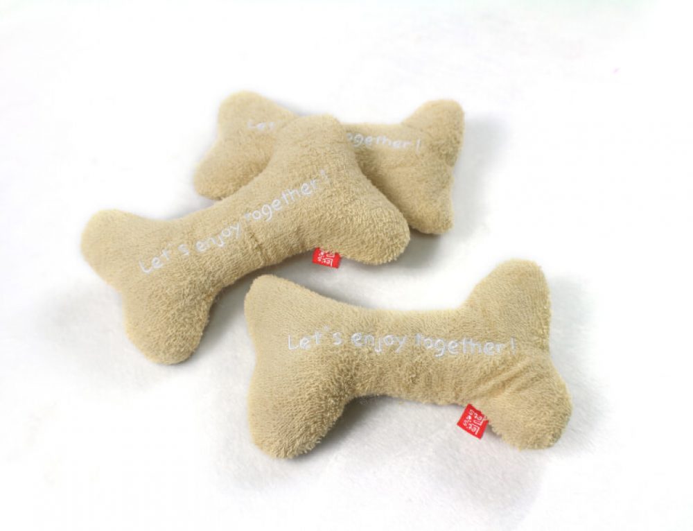 plush bone dog toy