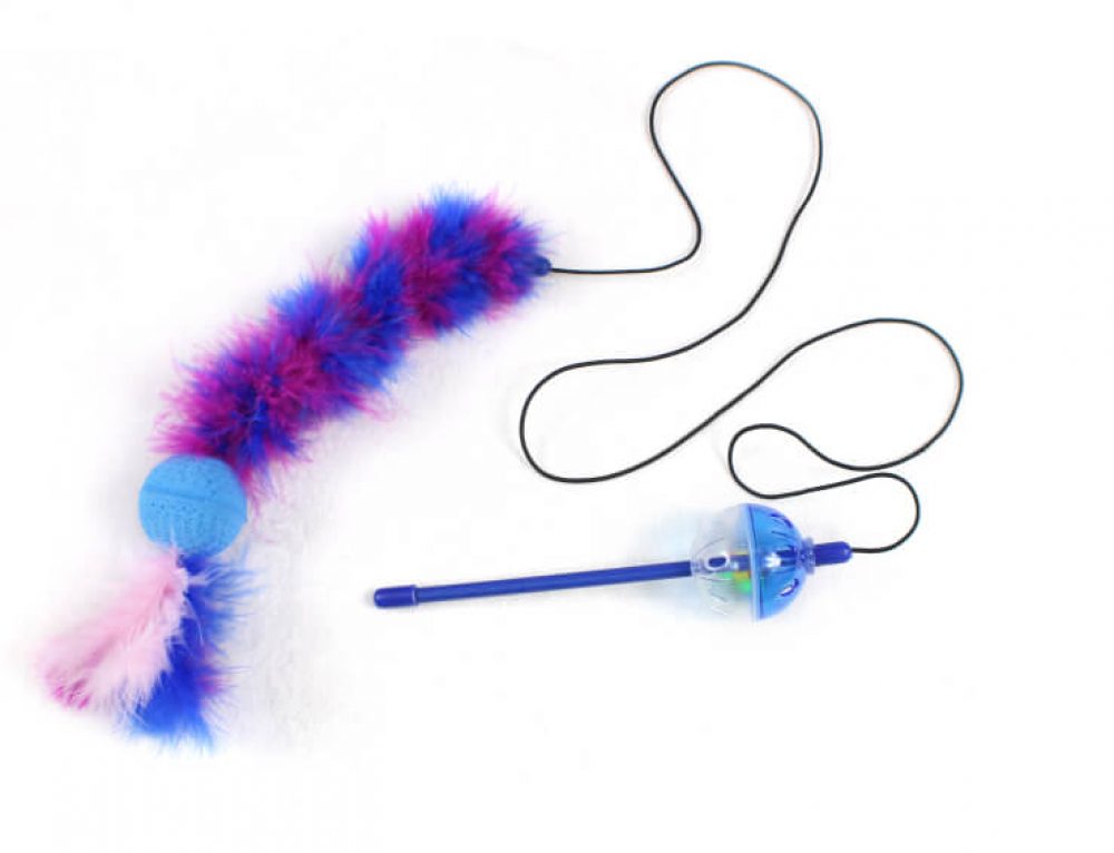 peacock feather cat toy